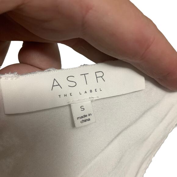 ASTR The Label White Lace Up Mini Dress Womens Size S - Picture 7 of 9